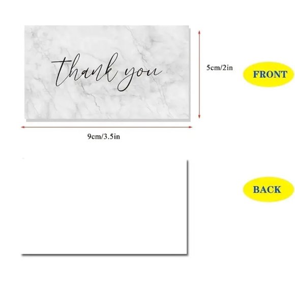 50pcs Thank You Cards - Picture 3 of 3